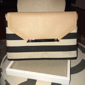Stella&dot Stripped Clutch